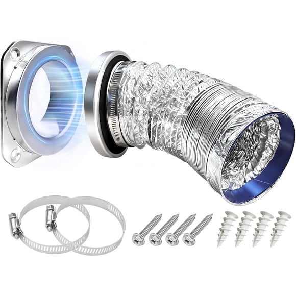 Magnetic Dryer Vent Coupling Kit with Quick Connect & Airtight Seal Dryer Vent Hose, Strong Magnetic Self-connector, Quick-Instal