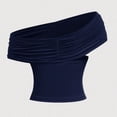 thumbnail image 6 of VEKDONE Women Crop Halter Tank Tops Dressy Solid Color Cowl Neck Slim Fit Tanks Summer Sleeveless Backless Party Tank Top Trendy Going Out Cocktail Vest Blue L, 6 of 9