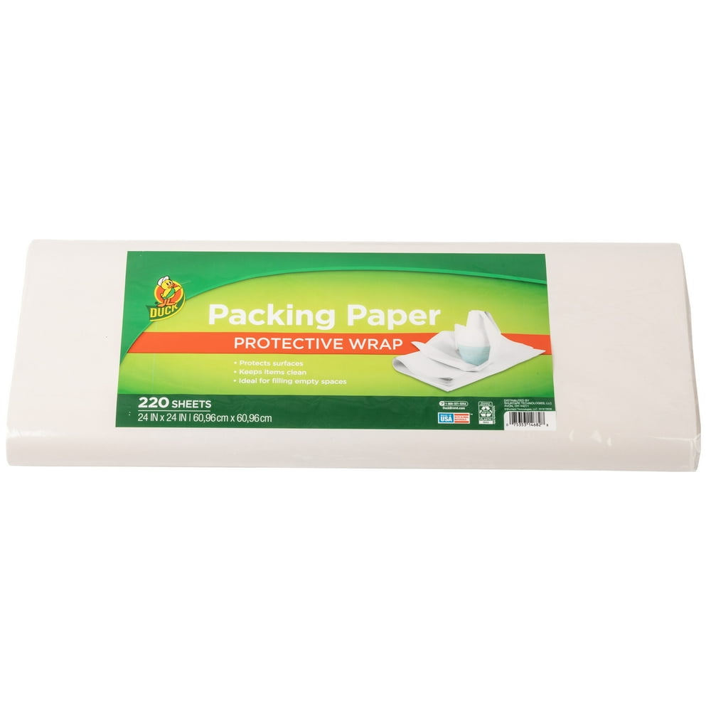 Duck Brand 24 in. x 24 in. White Packing Paper, 220 Sheets - Walmart ...