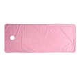 thumbnail image 1 of Drap de table de massage avec trou rose pour salon de beauté SPA, housse de lit chaude, épaisse et courte en peluche pour femmes, 1 of 4