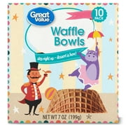 Great Value Waffle Bowls, 7 oz, 10 Count
