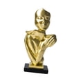 thumbnail image 4 of Escultura de cara abstracta, estatua de abrazar, estatua de amante abrazado, figura coleccionable Dorado, 4 of 9