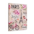 thumbnail image 4 of Eiffel Tower Pink Bike Paris Illustration France Canvas Artwork Breathtaking French City for Home Decor Ready to Hang, 4 of 18
