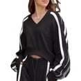 thumbnail image 2 of Women's Casual Long-Sleeved Pants Two-Piece Set Black L, 2 of 7