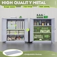 thumbnail image 5 of SUNCROWN Metal Storage Cabinets, 36”Locking Cabinet with Doors and Adjustable Shelves, Steel Utility Tool Garage Cabinets for Home, Office, Kitchen,Warehouse, Grey, 5 of 14