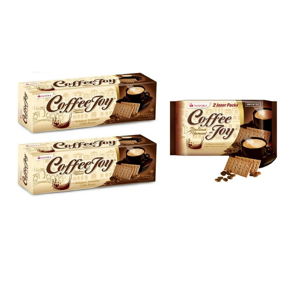 Coffee Joy Italian Moment Coffee Biscuit Two (2) Pack Net WT. 3.2oz (90g) HALAL.