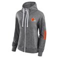 thumbnail image 2 of Women's Fanatics Heather Charcoal Cleveland Browns Opening Coin Flip Lightweight Full-Zip Hoodie, 2 of 3
