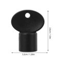thumbnail image 2 of Masteelf Toilet Paper Dispenser Key Replacement for Easy Operation Black ABS Material Bathroom Accessory 1, 2 of 8