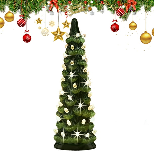 Ornamento Árboles Navidad Con Luces para La Oficina en El (cálido 25 Cm)