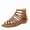 Brown, variant on Women's Casual Roman Wedge Sandals - Mid-Heel Ankle Strap Sandals with Buckle