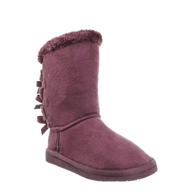 Forever Link Ann34k Girl Shearling Faux Fur Pull Ons Children Mid Calf Mukluk Slipper Boot Walmart Com Walmart Com