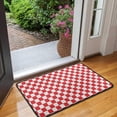 thumbnail image 2 of Red and White Checkered Pattern Door Rugs,Washable Non Slip Door Mats Indoor,Decorative Door Mats,Entry Mat Indoor for Entrance,Bedroom,Kitchen,Bathroom,30"x17", 2 of 6