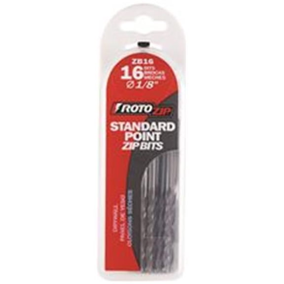Rotozip Drywall Bit,1/8" dia.,2-3/8" L,PK16 ZB16