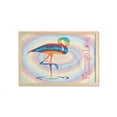 thumbnail image 1 of Flamingo Wall Art with Frame, Single Flamingo Rainbow Color Tie Dye Effect Background Animal World Art Print, Printed Fabric Poster for Bathroom Living Room, 35" x 23", Multicolor, by Ambesonne, 1 of 2