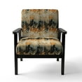 thumbnail image 4 of Designart "Chevron Doré Rêverie I" Chaise d'Appoint Rembourrée - Fauteuil Charmant pour Salon, 4 of 7