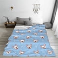 thumbnail image 5 of Honeii French Bulldog Head Print Fleece Blanket - Throw Blanket for Bed, Sofa, Couch, Camping, and Travel , Microplush Ultra Soft Warm Blanket-80"x60", 5 of 7