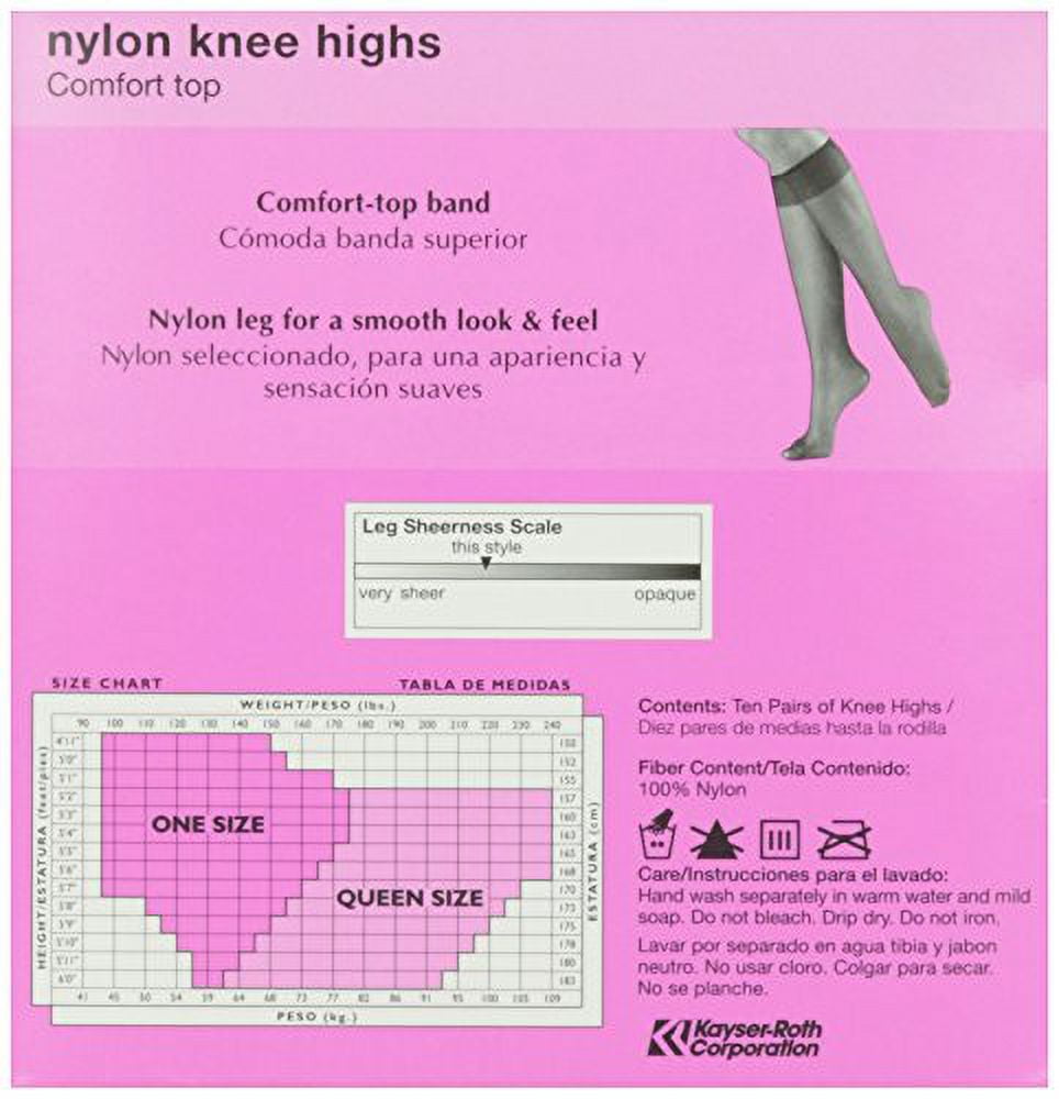No Nonsense Knee High Stockings - 10 pk - Tan, Q - Pay Less Super Markets