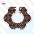 thumbnail image 3 of Hirioo Brown Gold Grid for Baby Cotton Petal Bib Drool Bibs for Baby Boy Unisex, 3 of 9