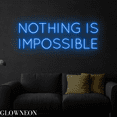 thumbnail image 2 of Glowneon Nothing Is Impossible Neon Sign, Motivation Quote Led Art, 2 of 4