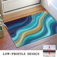thumbnail image 3 of Dark Blue Marble Gold Line Pattern Door Rugs,Washable Non Slip Door Mats Indoor,Decorative Door Mats,Entry Mat Indoor for Entrance,Bedroom,Kitchen,Bathroom,16"x24", 3 of 6