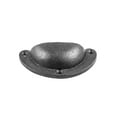 thumbnail image 6 of Renovators Supply Black Cabinet Cup Bin Pull 3.65" W x 1.7" H Antique Wrought Iron Kitchen Drawer or Dresser Handles w/Rust Resistant Cup Bin Pulls w/Screws, 6 of 8