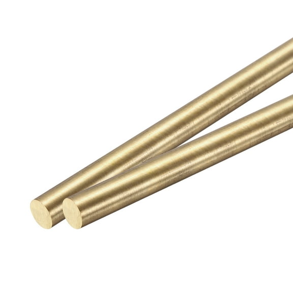 8mm x 400mm Brass Round Rod, Metal Solid Shaft Rods Lathe Bar 2pcs