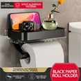 thumbnail image 2 of TopLLC Toilet Tissue Box Storage Rack Wall Mounted Toilet Paper Drawer Bathroom Non Perforated Toilet Paper Rack Household Paper Roll Rack, 2 of 3