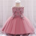 thumbnail image 2 of EnJoCho Kids Toddler Baby Girls Spring Summer Solid Tulle Ruffle Sleeveless Princess Dress Holiday Dance Party Dresses Wedding Birthday Homecoming Prom Gala Outfit, 2 of 5