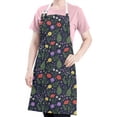 thumbnail image 5 of Pioneer Flower Floral Print Pattern Apron for Women and Men, Cotton Linen Waterproof with Pockets, Adjustable, 33x27 Inch for Kitchen, Gardening, BBQ, Salon, 5 of 6