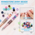 thumbnail image 3 of Uxcell 14mm Resin Rhinestone Clay Beads for Jewelry Making, 20 Pack, Light Purple, 3 of 7