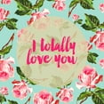 thumbnail image 3 of Society6 Allyson Johnson Floral I Totally Love You Shower Curtain 71" x 74", 3 of 3