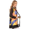 thumbnail image 3 of High Secret Women's Square Pattern Multi Color Cardigan Yellow, 3 of 5