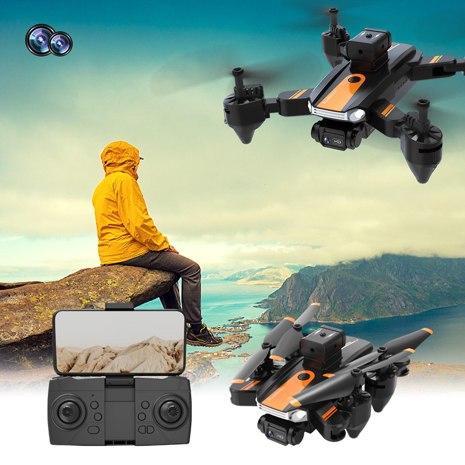 Drone Fpv plegable con regulación eléctrica Cámara Wifi dual 1080p ...