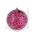 thumbnail image 2 of Adorno Vickerman Bola de Granizo Fucsia con Brillo 6 cm, 4 unidades por Bolsa, 2 of 3