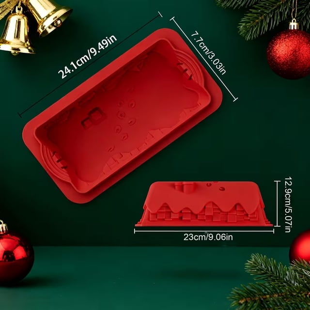 Nuevo molde navideño for mousse de 9 pulgadas, molde for pastel iglú de silicona, molde for hornear pan, caja for tostadas, seguro y duradero sin BPA
