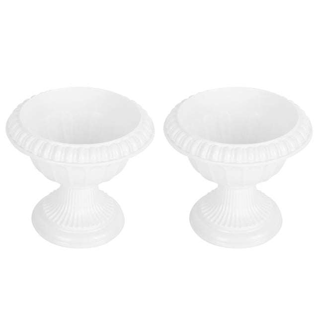 Shisuyan Flowerpots White 2Pcs 6.3x5.5in Plastic PP Plant Container
