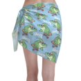 thumbnail image 2 of KLL Crocodile Riding Skateboard Print Women's Sarong Coverups Short Bathing Suit Wrap Skirt Beach Wrap Swimsuit Cover Ups, 2 of 6