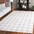 thumbnail image 3 of SAFAVIEH Santa Clara Elwyn Checkered Polyester Machine Washable Area Rug, Ivory/Beige, 8' x 10', 3 of 12