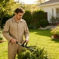 thumbnail image 3 of TOPTIE Men's Long Sleeve Coverall, Action Back Coverall Relaxed Fit, Work Wear Suit, Khaki Coverall, 3 of 11