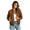 Bronze, variant on Women Quilted Baseball Bomber Jacket, Zip Up Crew Neck Long Sleeve Outerwear, Casual Fall Lightweight Jacket