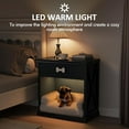 thumbnail image 3 of Royalcraft Vintage Small Storage Cabinet With LED Light, Hidden Cat Litter Box - Blue, 3 of 8