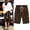 Brown-E, variant on XinghaiYIDE Womens Plus Elastic Waist Shorts Summer Solid Cotton Linen Casual Shorts with Pockets