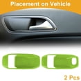 thumbnail image 3 of Cubierta de Tazón de Mango de Puerta Interior para Jeep Wrangler Gladiator JT 2DR 2018-2024 Marco de Decoración de Mango de Puerta Interior Verde ABS 2 Pcs, 3 of 6