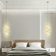 thumbnail image 3 of Spiral LED Pendant Light Gold Color Modern Integrated LED Hanging Lamp 85-265V Hanging Island Light Fixture for Living Room Bedroom Kitchen Sink Dining Room, 3 of 8