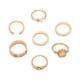 thumbnail image 2 of Anillos para mujer, regalos para mujer, 7 piezas, conjunto abierto geométrico bohemio, joyería personalizada, diseño de hip hop, anillo popular., 2 of 5