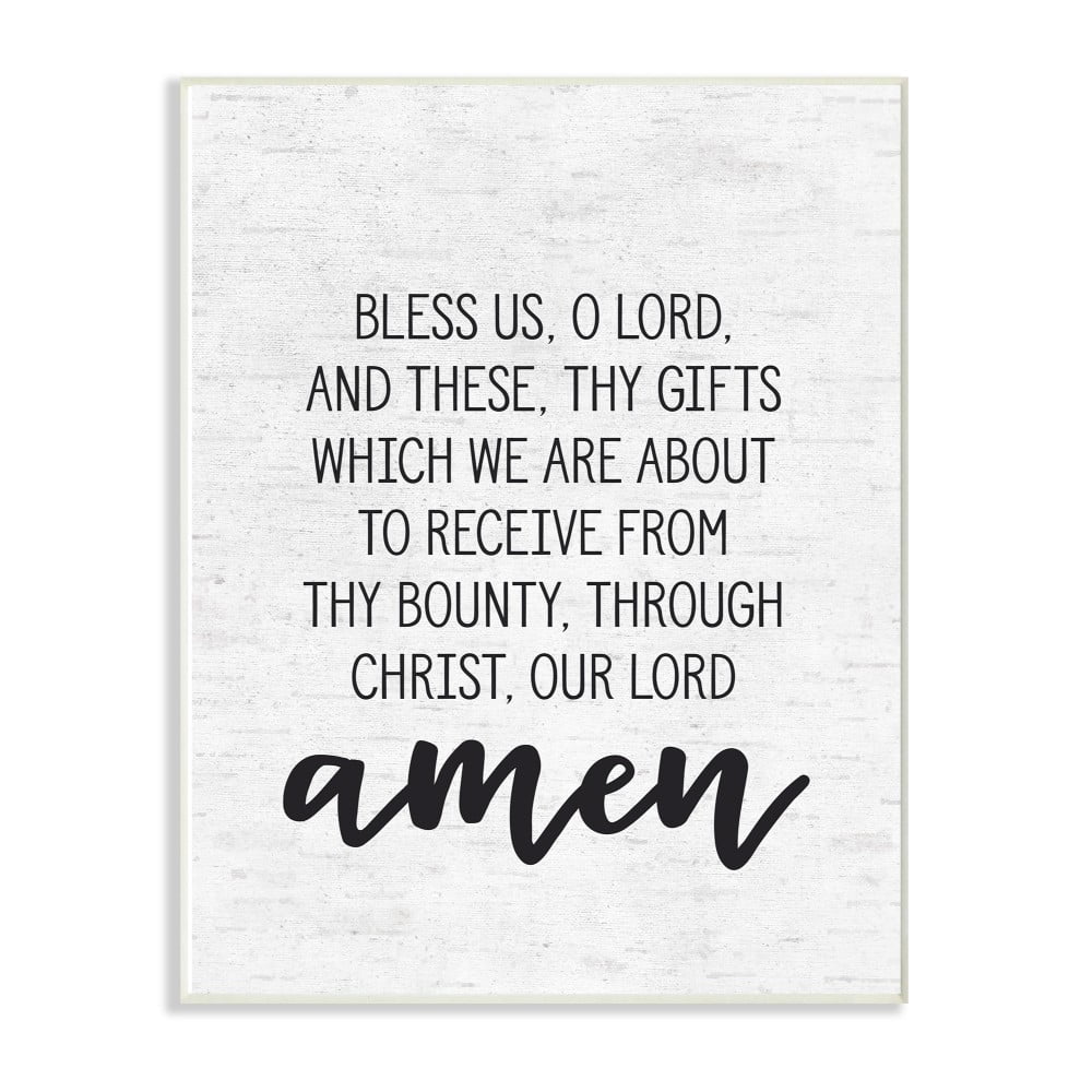 The Stupell Home Decor Collection Bless Us O Lord Before Meal Prayer ...