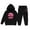 Black, variant on Girls' Clothing Sets Girls Sweat Set Child Toddler Boys Girls Long Sleeve Solid Warm Hoodie Pullover Tops Pants Kids Outfits Sweat Suit