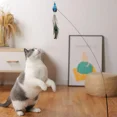 thumbnail image 2 of Juguete interactivo de simulación de pájaro para gato, palo de pavo real con campana, Varita Teaser, suministros para mascotas, 2 of 5