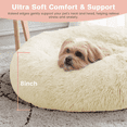 thumbnail image 3 of CshidWorld 24 Inch Calming Donut Dog Bed for Small Dogs, Anti-Anxiety Cozy Soft Round Pet Bed, Fluffy Washable Dog Bed for Small Medium Dogs and Cats, 3 of 9