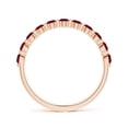 thumbnail image 2 of ANGARA Natural Floating Round Ruby Semi Eternity Wedding Ring in 14K Rose Gold for Women (Size-2.2mm) | July Birthstone Jewelry for Her | Natural Ruby Rings, 2 of 10